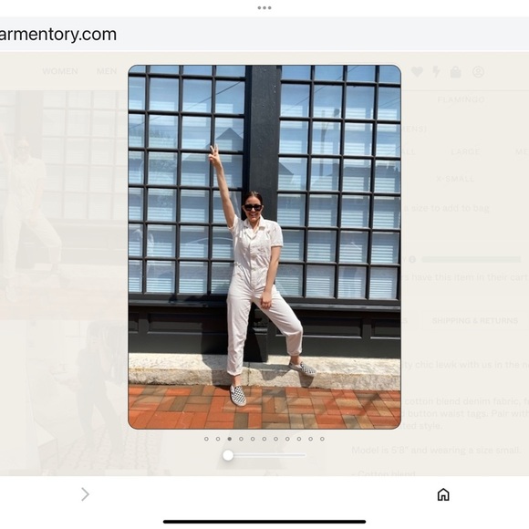 Anthropologie’s Pistola Grover 100% Cotton Utility Jumpsuit in Cream Size L - Picture 8 of 10